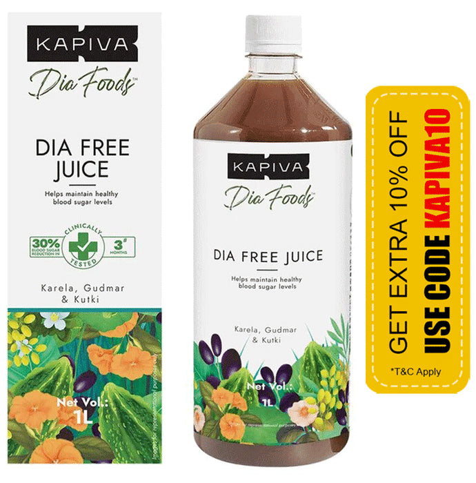 Kapiva Diafree Juice for Diabetes Care | Helps Maintain Healthy Blood Sugar Levels - Classic Derma