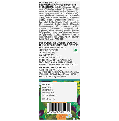 Kapiva Diafree Juice for Diabetes Care | Helps Maintain Healthy Blood Sugar Levels