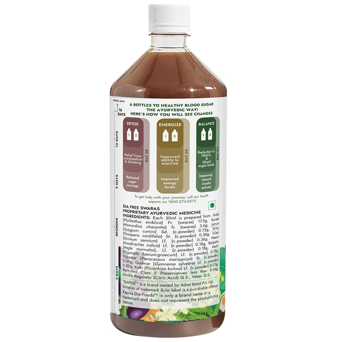 Kapiva Diafree Juice for Diabetes Care | Helps Maintain Healthy Blood Sugar Levels