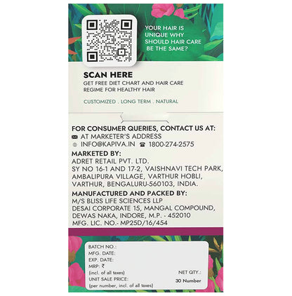 Kapiva Hair Gummies for Women| Natural Source of Biotin | Controls Hair fall