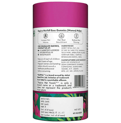 Kapiva Hair Gummies for Women| Natural Source of Biotin | Controls Hair fall