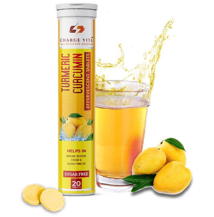 Charge Vita Turmeric Curcumin Effervescent Tablet Sugar Free