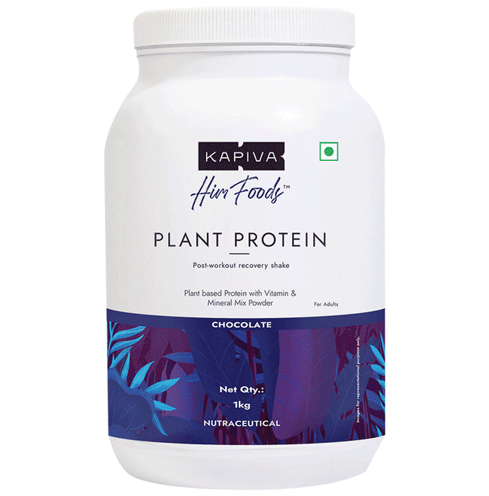 Kapiva Him Foods Plant Protein | Post-Workout Recovery Protein Shake Chocolate - Classic Derma