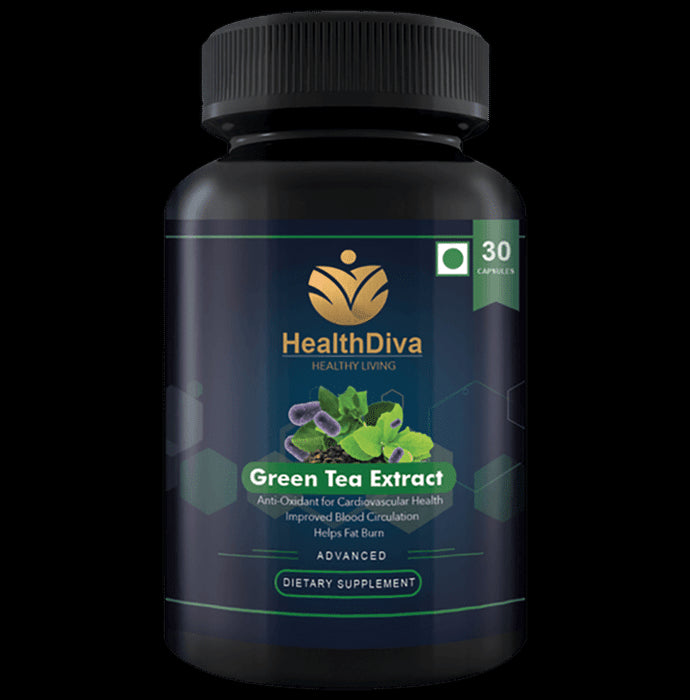 HealthDiva Green Tea Extract Capsule - Classic Derma