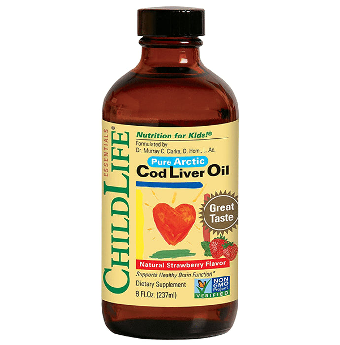 Child Life Essentials Pure Arctic Cod Liver Oil Natural Strawberry - Classic Derma