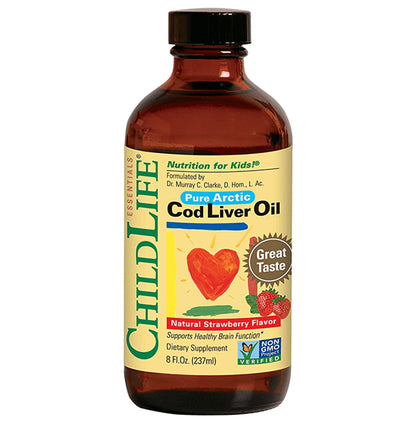 Child Life Essentials Pure Arctic Cod Liver Oil Natural Strawberry - Classic Derma