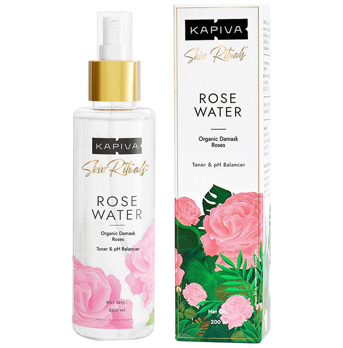 Kapiva Organic Rose Water / Gulab Jal | Premium Face Mist & Toner For Brighter & Hydrated Skin - Classic Derma