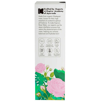 Kapiva Organic Rose Water / Gulab Jal | Premium Face Mist & Toner For Brighter & Hydrated Skin
