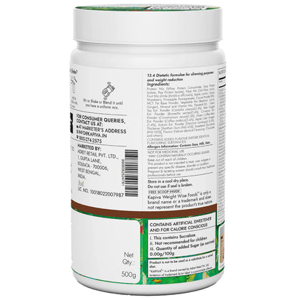 Kapiva Weight Wise Foods Slim Shake Weight Control with High Protein & High Fibre | Flavour Chocolate