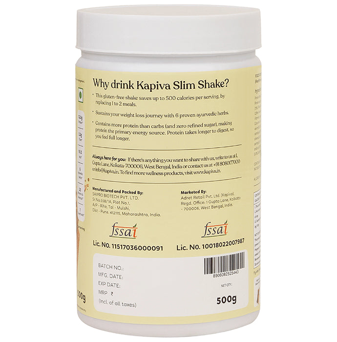 Kapiva Weight Wise Foods Slim Shake Weight Control with High Protein & High Fibre | Flavour Coffee