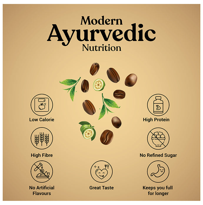 Kapiva Weight Wise Foods Slim Shake Weight Control with High Protein & High Fibre | Flavour Coffee