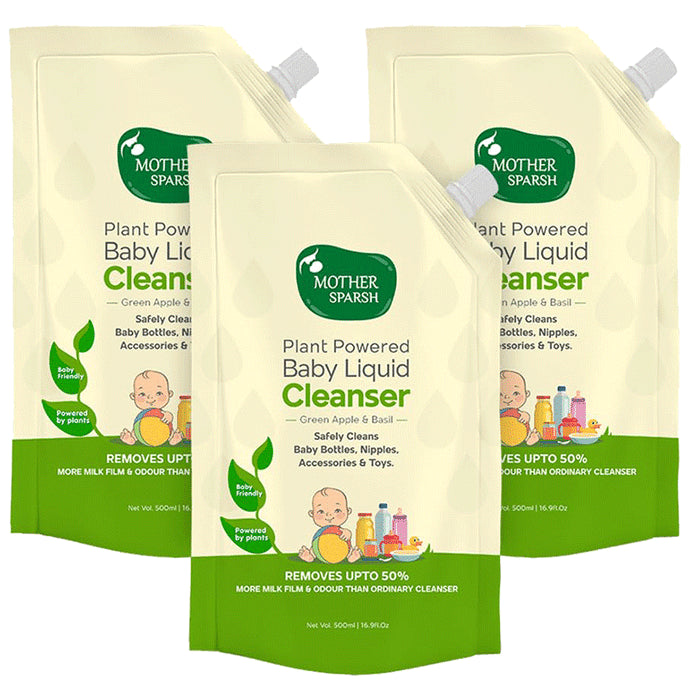 Mother Sparsh Natural Baby Liquid Cleanser (500ml Each) - Classic Derma