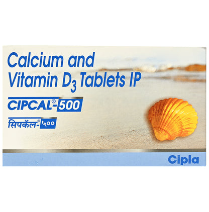 Cipcal 500 Tablet from Cipla | Source of Calcium & Vitamin D | For Bone, Joint and Muscle Care - Classic Derma