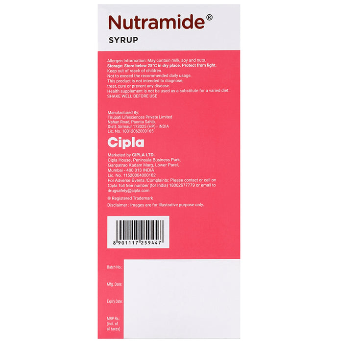 Cipla Kids Nutramide Syrup Mixed Fruit