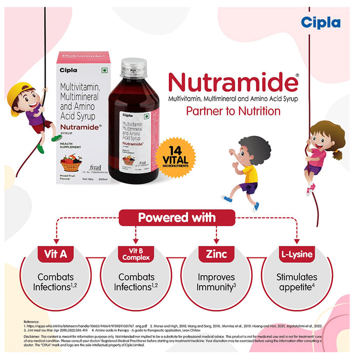 Cipla Kids Nutramide Syrup Mixed Fruit