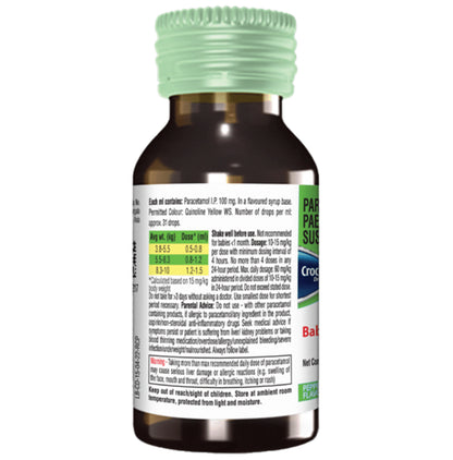 Crocin Baby Paracetamol Paediatric Drops | Flavour Peppermint