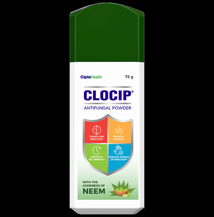 Clocip Anti-Fungal Dusting Powder | For Skin Infections, Itching, Rashes Indian Khus with Kewda Extracts - Classic Derma