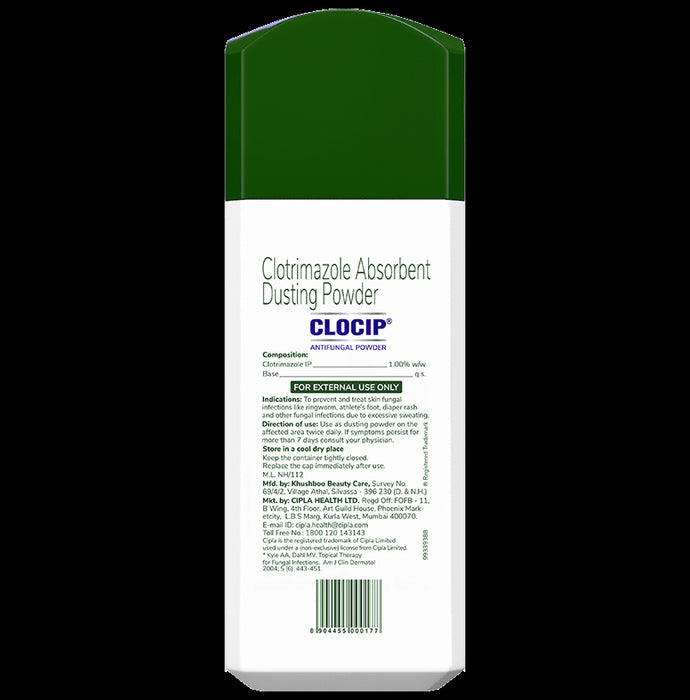 Clocip Anti Fungal Dusting Powder | For Skin Infections, Itching, Rashes Indian Khus with Kewda Extracts