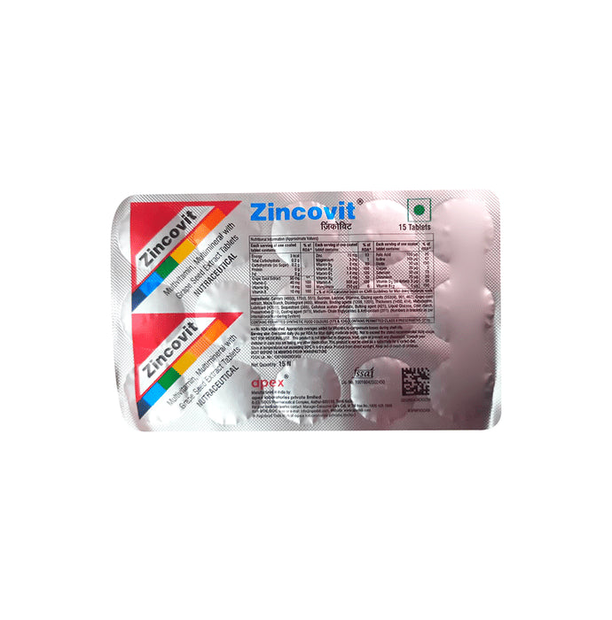 Combo Pack of Zincovit Tablet & Limcee Chewable Tablet Orange (15 Each)