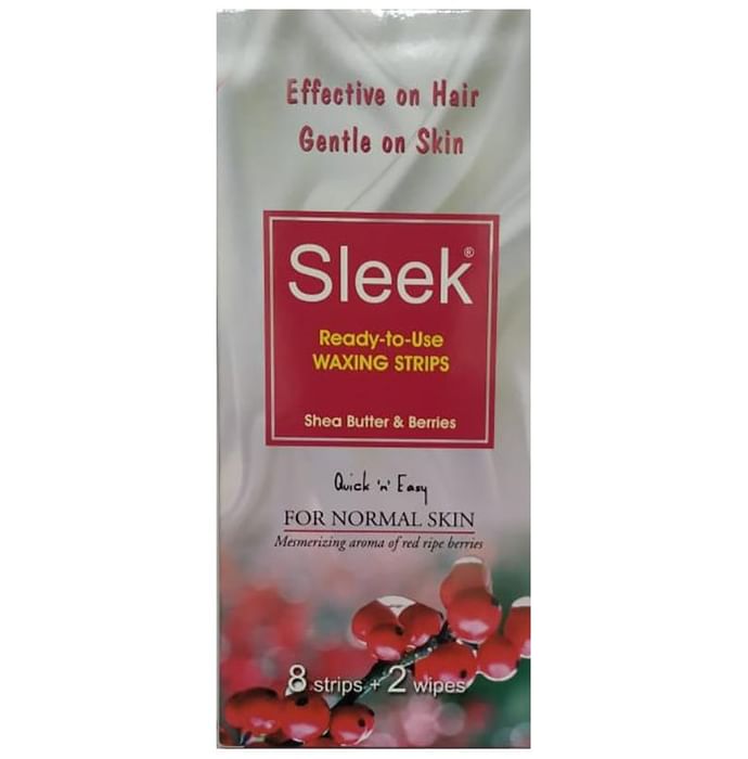 Sleek Ready-To-Use Waxing Strips (8 Strips & 2 Wipes) Normal Skin - Classic Derma