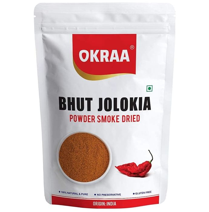 Okraa Bhut Jolokia Powder Smoke Dried - Classic Derma