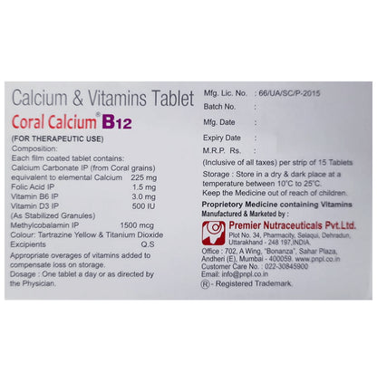 Coral Calcium B12 Tablet