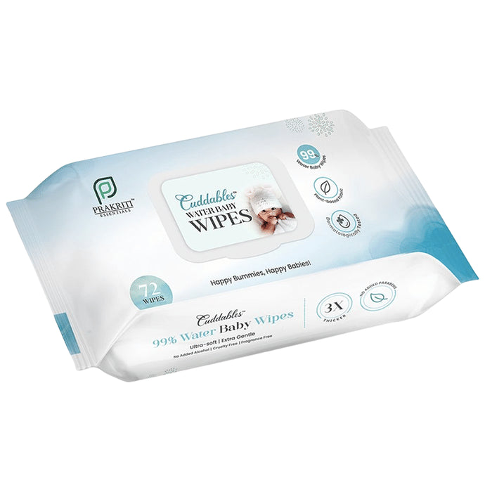 Cuddables Water Baby Wipes (72 Each) - Classic Derma