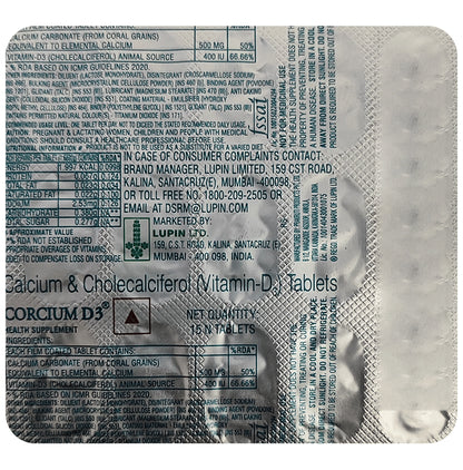 Corcium D3 | Calcium Tablet - Classic Derma