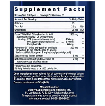 Life Extension Super Omega-3 Plus Softgels