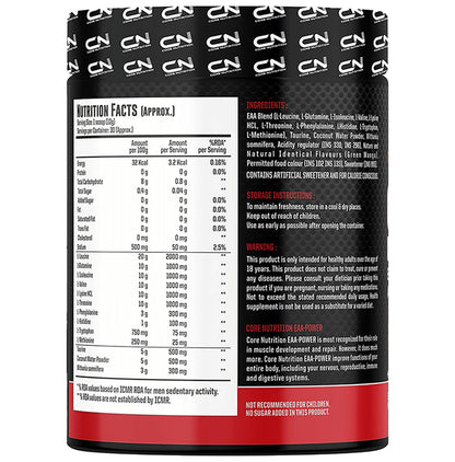 Core Nutrition EAA Power Essential Amino Acid Complex Powder Green Mango