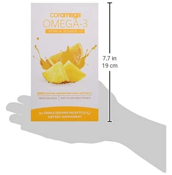 Coromega Omega 3 Tropical Squeeze +D (2.5gm Each)