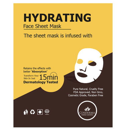 Cosderma Hydrating Face Sheet Mask - Classic Derma