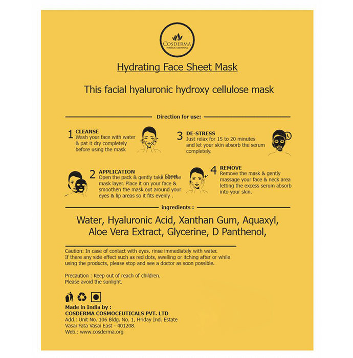 Cosderma Hydrating Face Sheet Mask