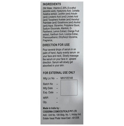 Cosderma Vitamin C 20% Serum