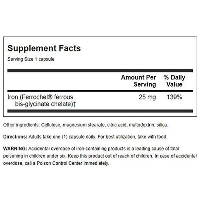 Country Life Easy Iron 25mg Vegetarian Capsule