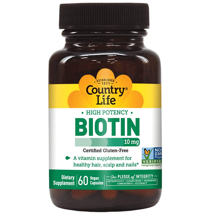 Country Life High Potency Biotin 10mg Vegetarian Capsules - Classic Derma