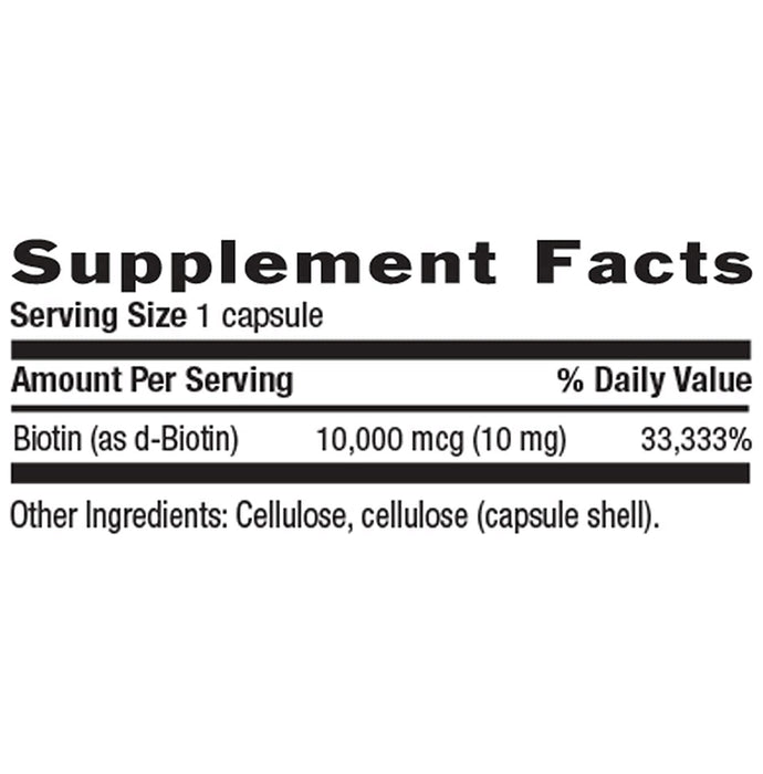 Country Life High Potency Biotin 10mg Vegetarian Capsules