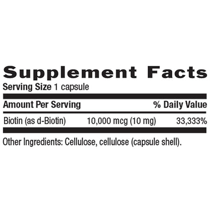 Country Life High Potency Biotin 10mg Vegetarian Capsules