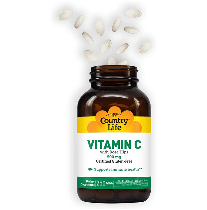 Country Life Vitamin C With Rose Hips 500mg Tablet