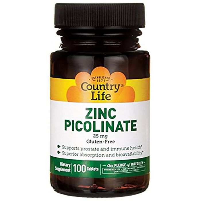 Country Life Zinc Picolinate 25mg Tablet - Classic Derma