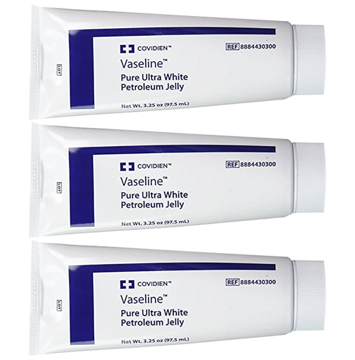 Covidien Vaseline Pure Ultra White Petroleum Jelly (97.5ml Each) - Classic Derma