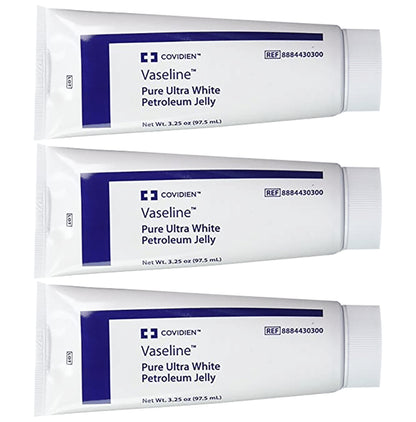Covidien Vaseline Pure Ultra White Petroleum Jelly (97.5ml Each) - Classic Derma