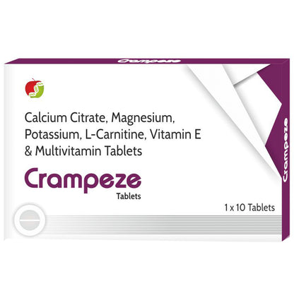 Crampeze Tablet with Calcium, Magnesium, Potassium, L-Carnitine & Multivitamins - Classic Derma