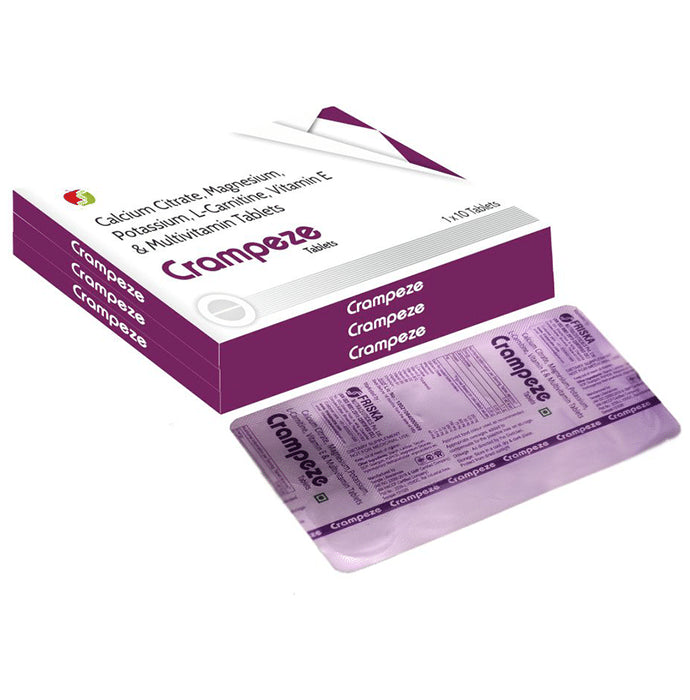 Crampeze Tablet with Calcium, Magnesium, Potassium, L-Carnitine & Multivitamins