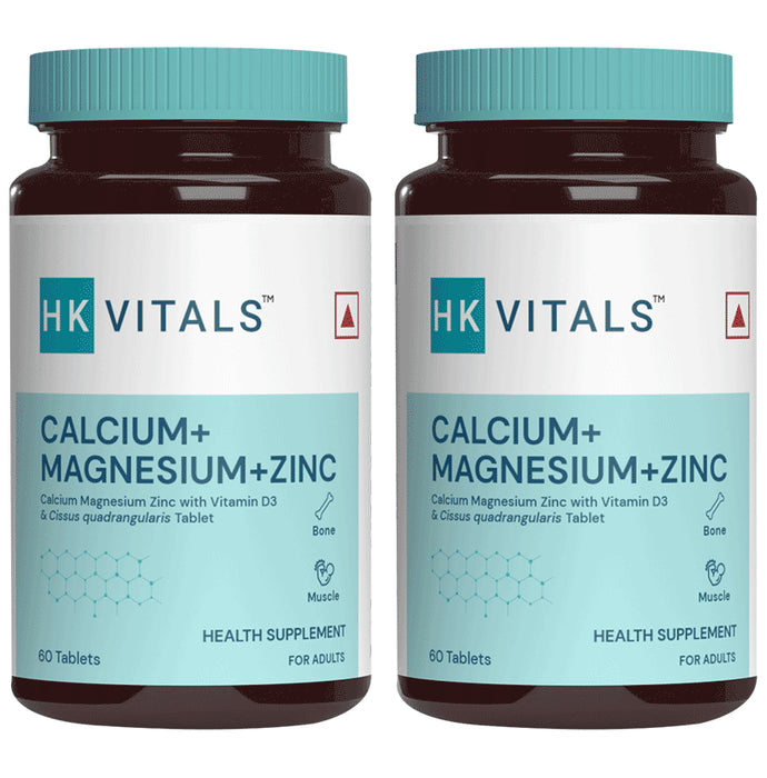 Healthkart HK Vitals Calcium+Magnesium+Zinc Tablet (60 Each) - Classic Derma