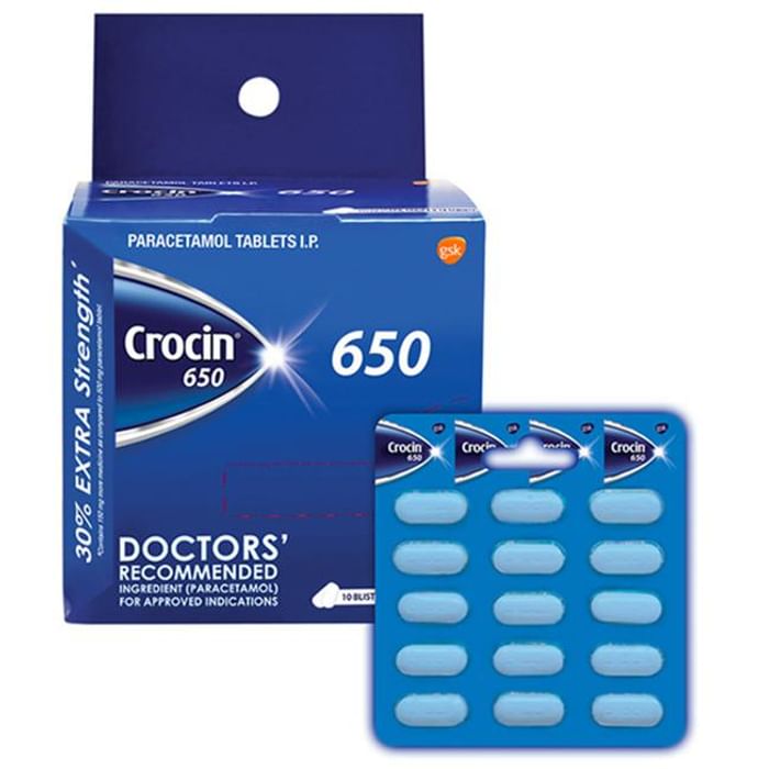 Crocin 650mg Tablet Pack of 4 - Classic Derma