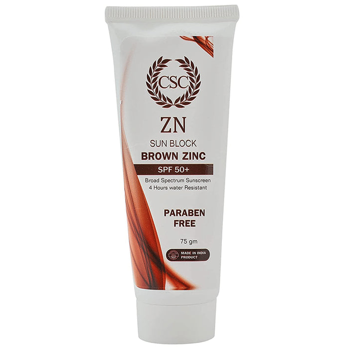 CSC ZN Sun Block Brown Zinc Cream SPF 50+