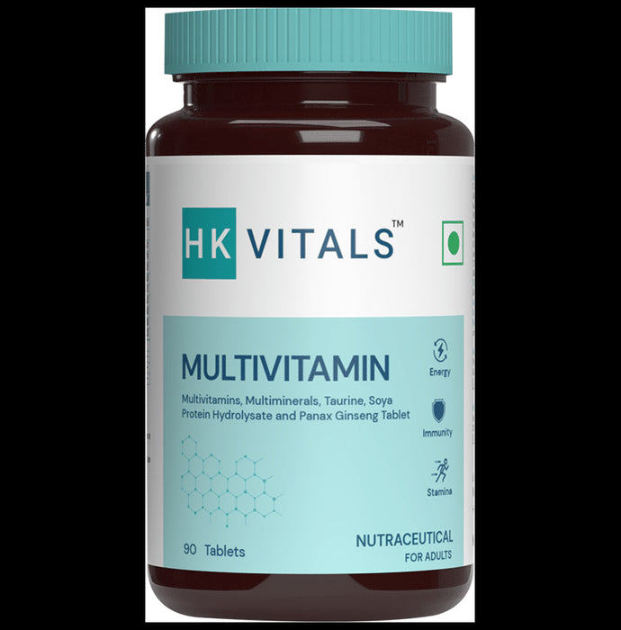 Healthkart HK Vitals Multivitamin with Multimineral, Amino Acids, Taurine & Ginseng Extract | For Energy, Immunity & Stamina | Tablet - Classic Derma