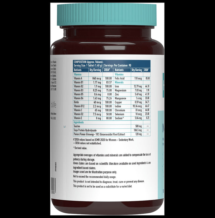Healthkart HK Vitals Multivitamin with Multimineral, Amino Acids, Taurine & Ginseng Extract | For Energy, Immunity & Stamina | Tablet