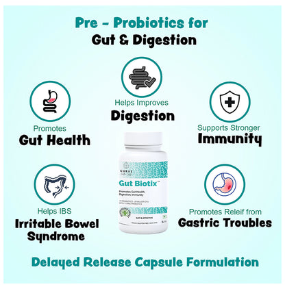 Curae Health & Lifestyle Gut Biotix Probiotics and Prebiotics Capsule